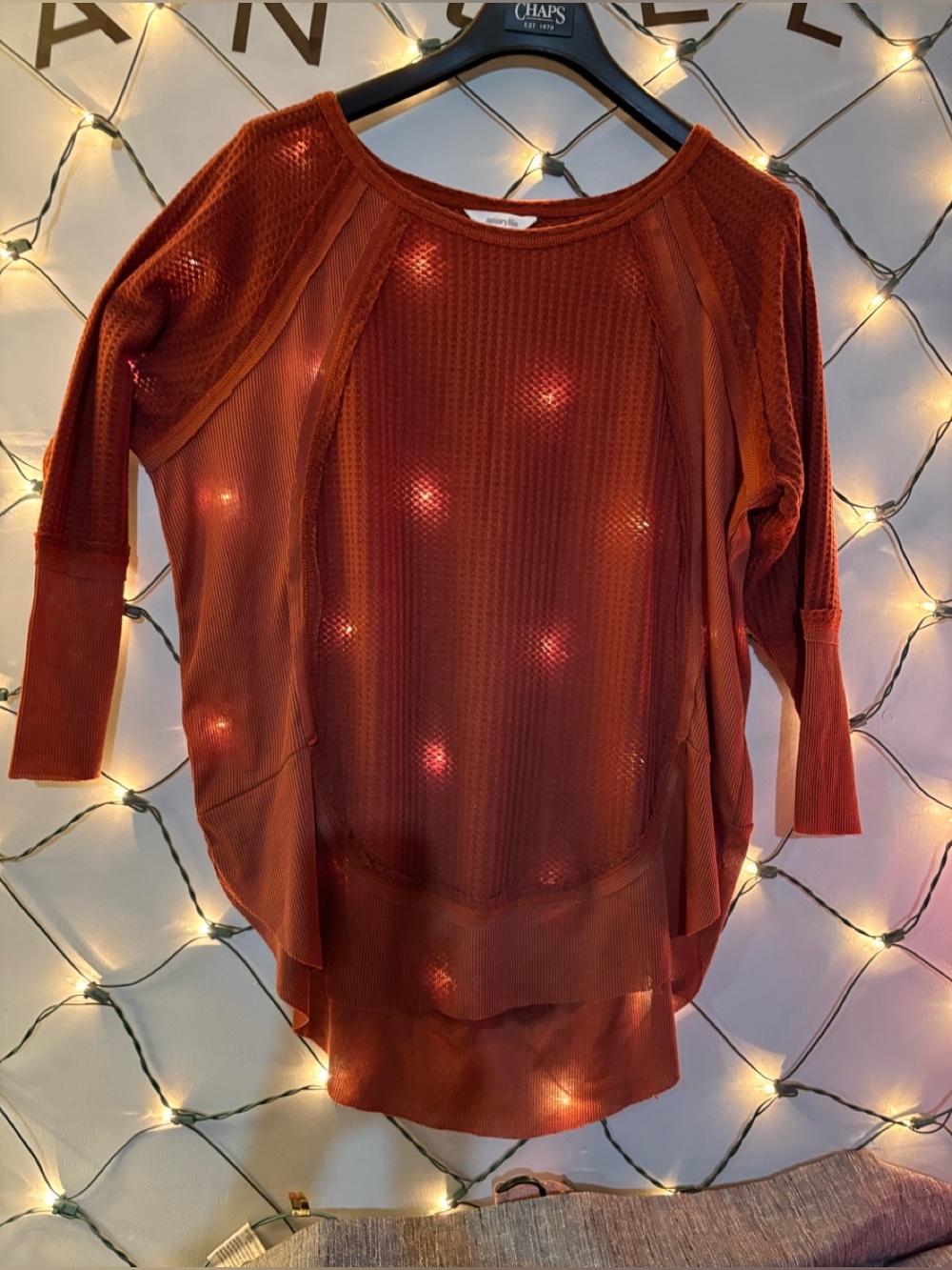 Amaryllis Burnt Orange Lightweight Knit Pullover